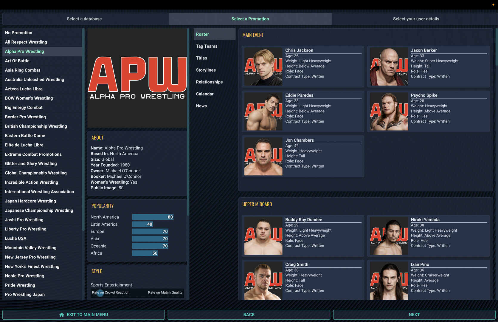 Pro Wrestling Sim screenshot #7