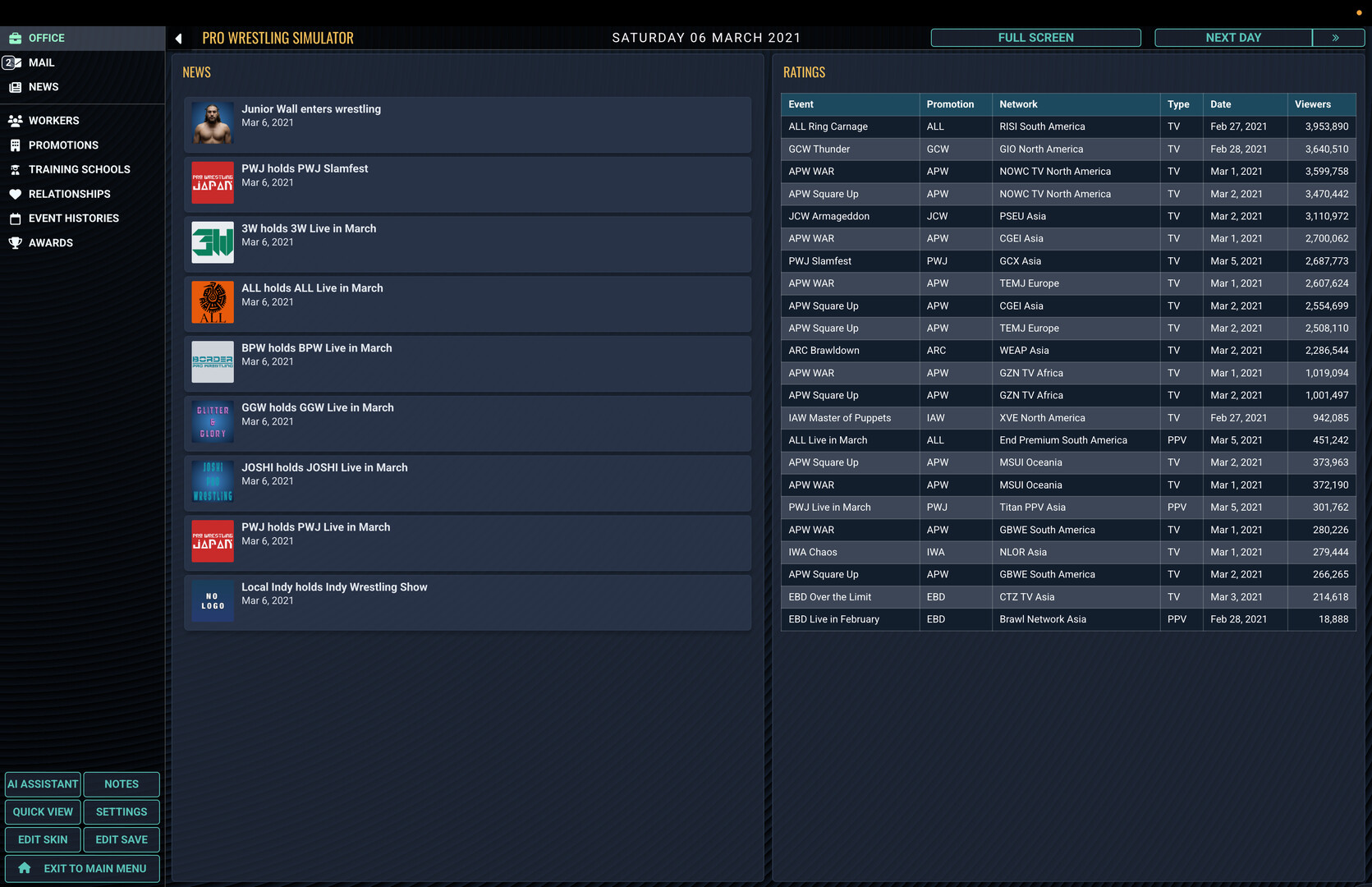 Pro Wrestling Sim screenshot #2