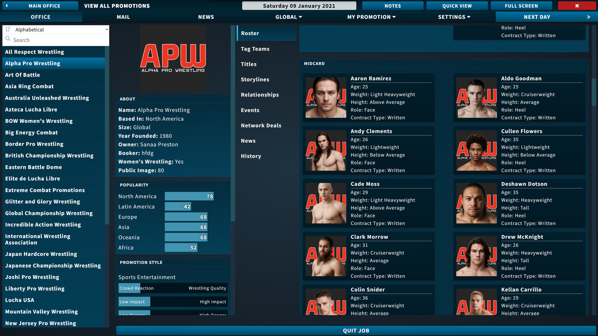Pro Wrestling Sim screenshot 9