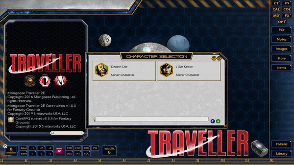 Screenshot z Fantasy Grounds - Mongoose Traveller 2E ruleset (MGT2) Screenshot z Fantasy Grounds - Mongoose Traveller 2E ruleset (MGT2)