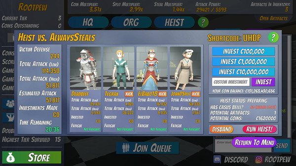 Screenshot z Split or Steal