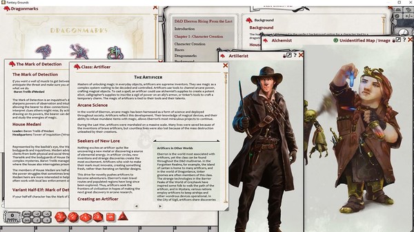 Screenshot z Fantasy Grounds - D&D Eberron: Rising From The Last War