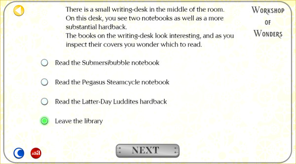 Screenshot z Victoriana - Steampunk Text Adventure