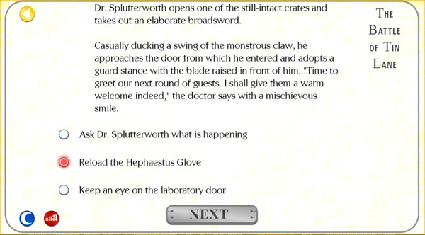 Screenshot z Victoriana - Steampunk Text Adventure