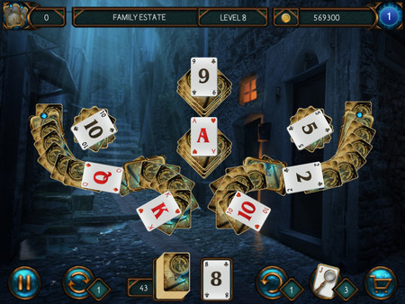 Screenshot z Detective Solitaire. Butler Story