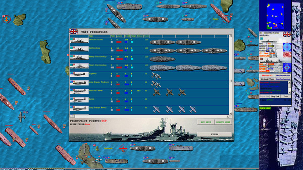 Screenshot z Battleships and Carriers - Pacific War Screenshot z Battleships and Carriers - Pacific War