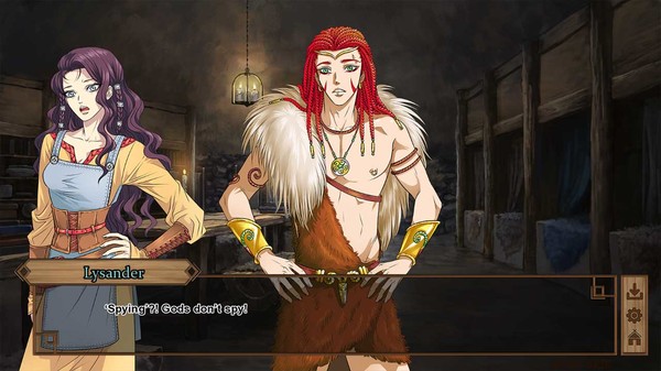 Screenshot z Gods of Love: An Otome Visual Novel