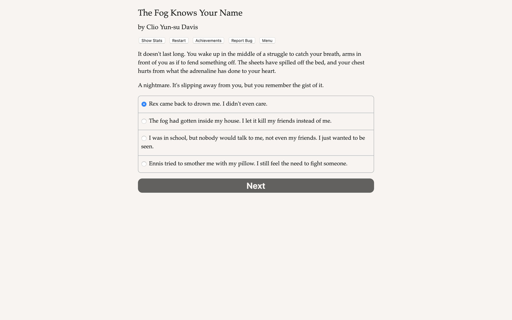 Трейлер The Fog Knows Your Name