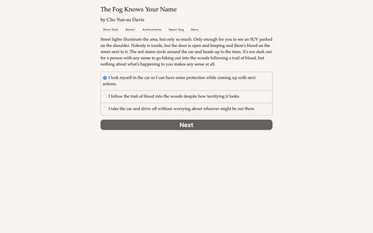 Screenshot z The Fog Knows Your Name