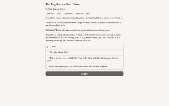 Screenshot z The Fog Knows Your Name