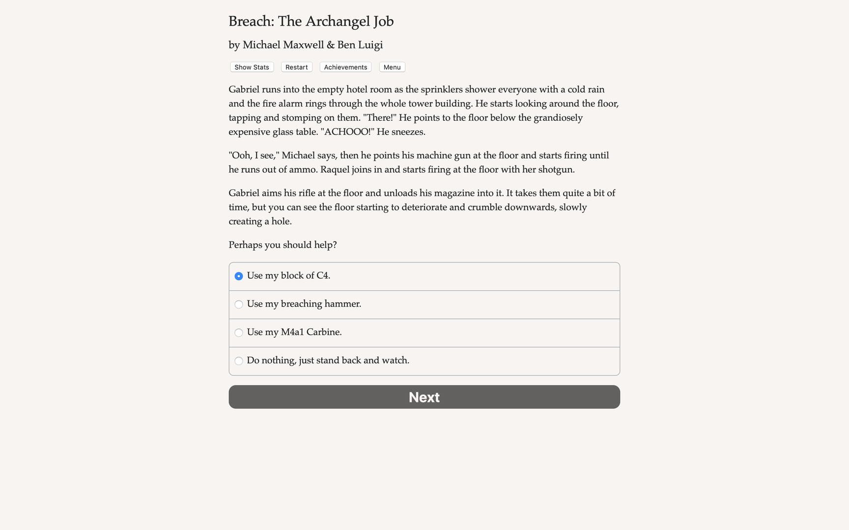 #2. Breach: The Archangel Job (Steam) De: Hosted Games