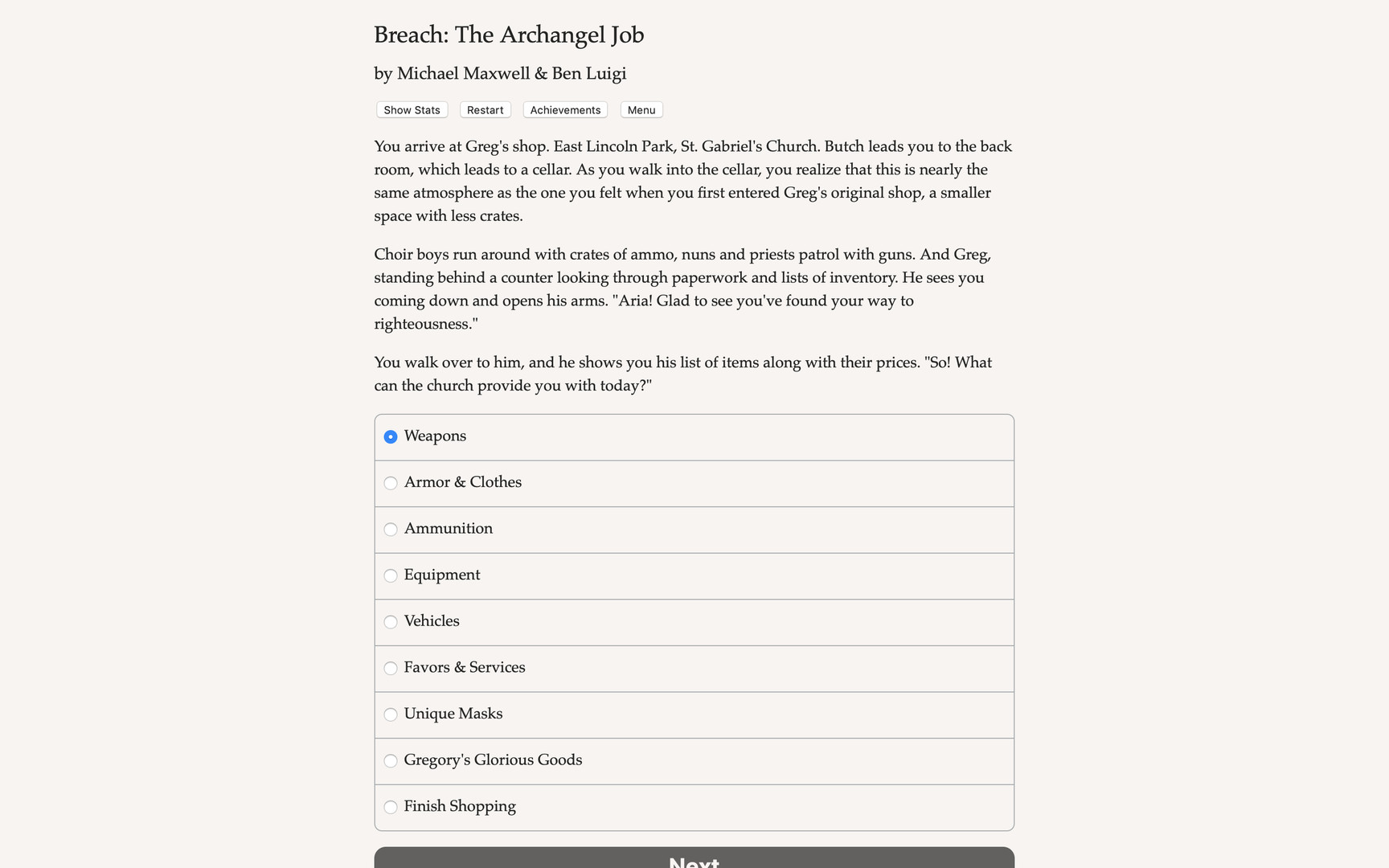 #3. Breach: The Archangel Job (Steam) De: Hosted Games
