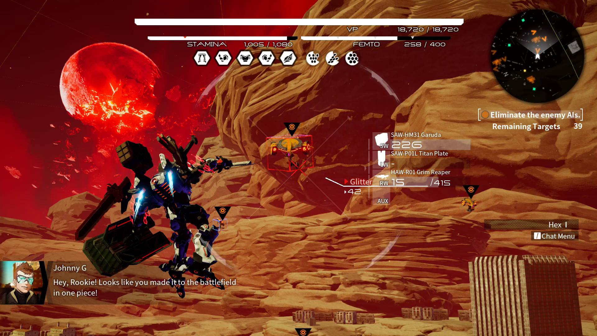 screenshot of DAEMON X MACHINA 2