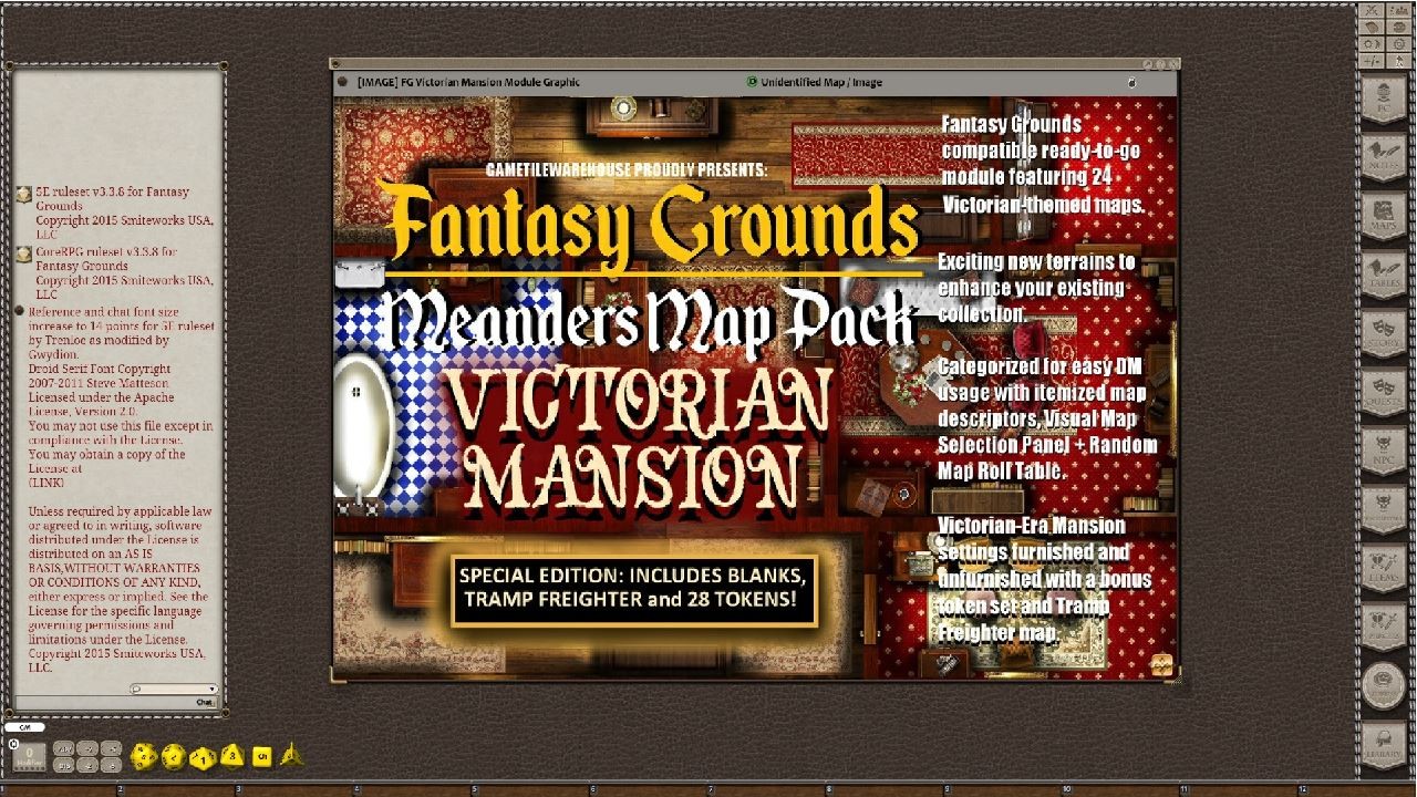 Fantasy Grounds - Meanders Map Pack: Victorian Mansion Special Edition (Map Pack) screenshot 1