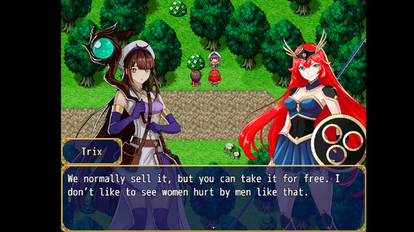 Screenshot of Trix and the Horny Tower gameplay showing in-action mechanics