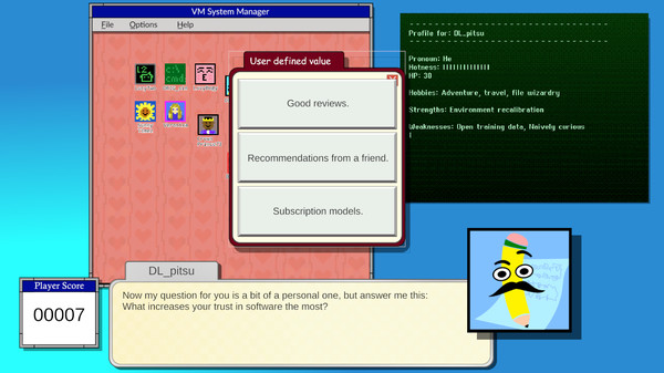 Screenshot z Ransomware Dating Sim