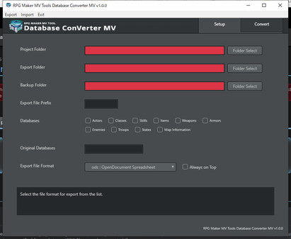 Screenshot z RPG Maker MV Tools - Database ConVerter MV Screenshot z RPG Maker MV Tools - Database ConVerter MV