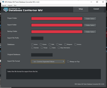 Screenshot z RPG Maker MV Tools - Database ConVerter MV Screenshot z RPG Maker MV Tools - Database ConVerter MV