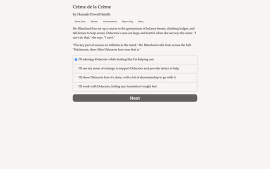 Screenshot z Creme de la Creme
