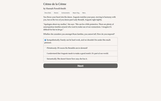 Screenshot z Creme de la Creme