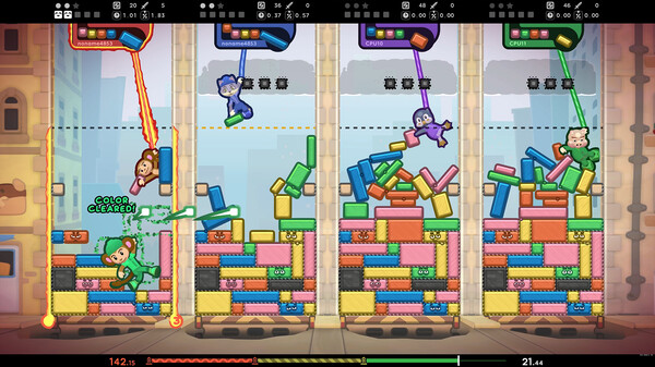 Screenshot z TopplePOP: Bungee Blockbusters