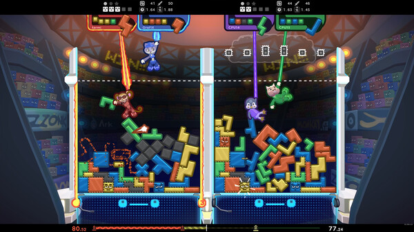 Screenshot z TopplePOP: Bungee Blockbusters