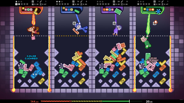 Screenshot z TopplePOP: Bungee Blockbusters