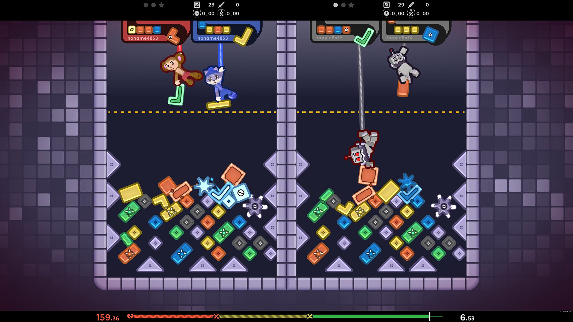 TopplePOP: Bungee Blockbusters screenshot 2