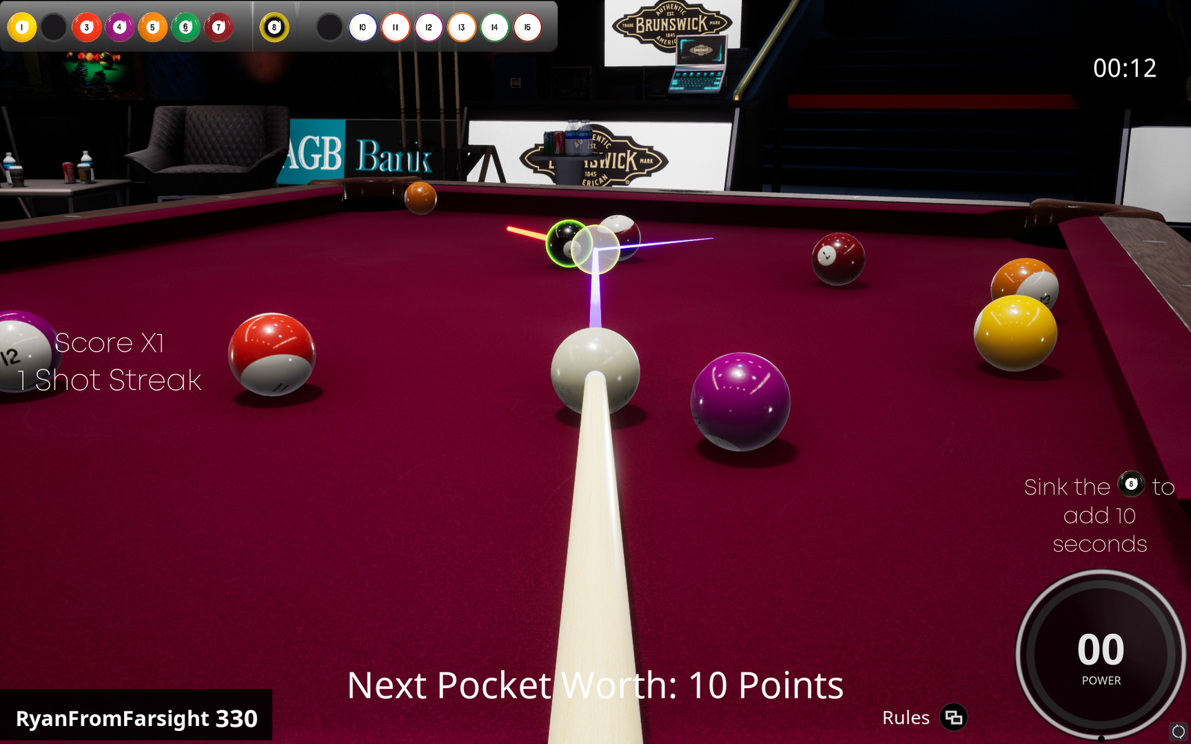 #8. Brunswick Pro Billiards (Steam) Bởi: Farsight Studios, Inc.