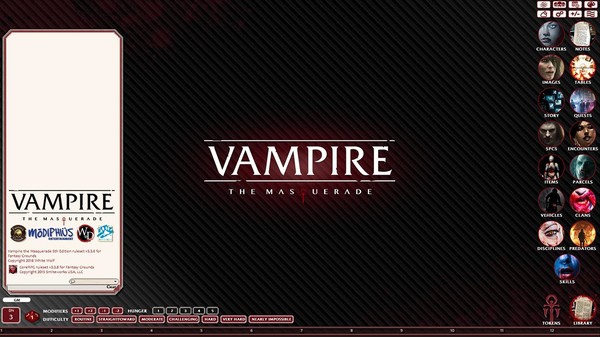 Fantasy Grounds - Vampire the Masquerade 5th Edition Ruleset (VTM5TH)