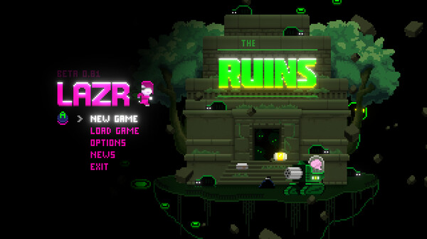 Screenshot of LAZR - A Clothformer gameplay showing in-action mechanics