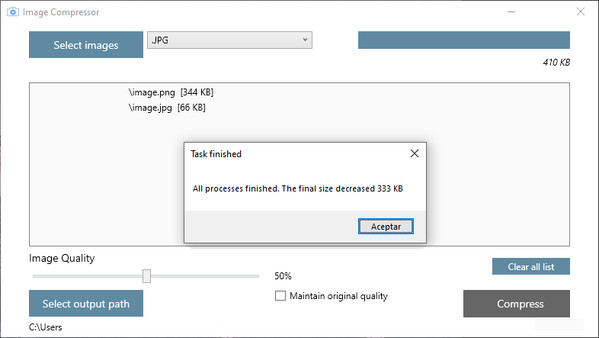 Image Compressor Screenshot