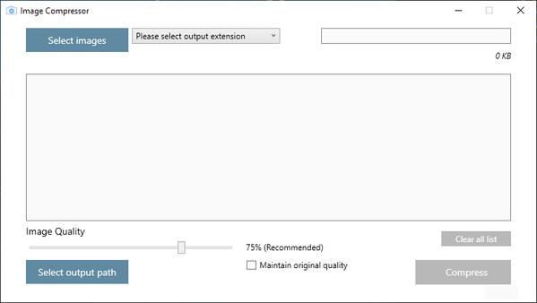 Image Compressor Screenshot