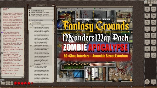 Fantasy Grounds - Meanders Map Pack Zombie Apocalypse (Map Pack)