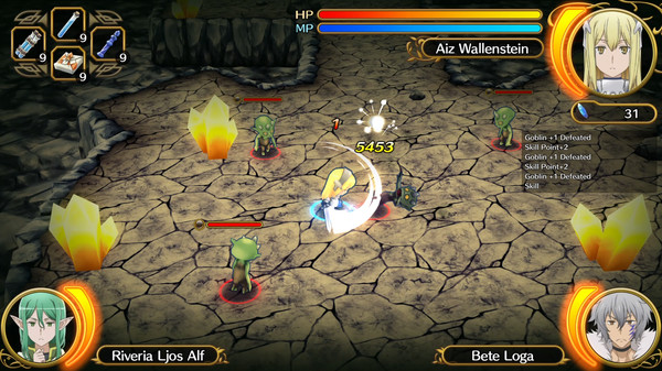 Screenshot z Is It Wrong to Try to Pick Up Girls in a Dungeon? Infinite Combate