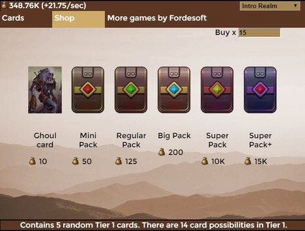Screenshot z Creature Card Idle Screenshot z Creature Card Idle