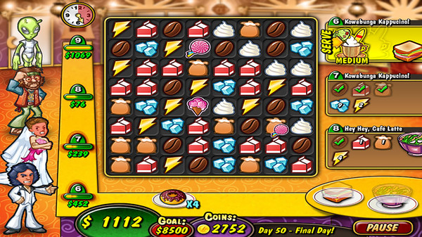 Screenshot z Coffee Rush