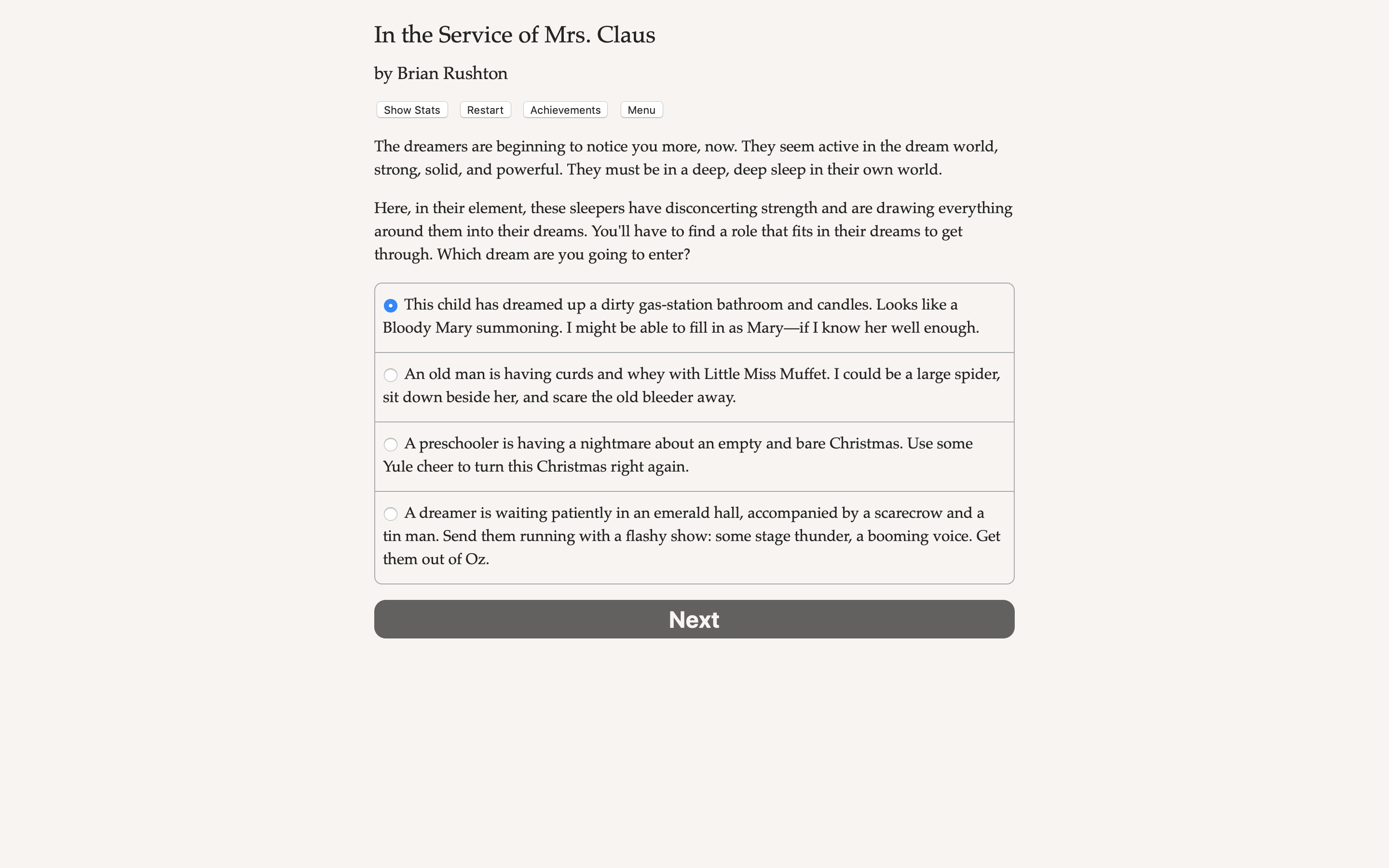 In the Service of Mrs. Claus