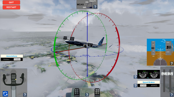 Screenshot z MCAS Simulation