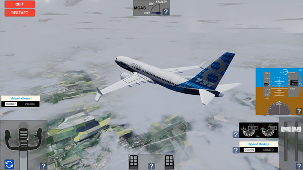 Screenshot z MCAS Simulation