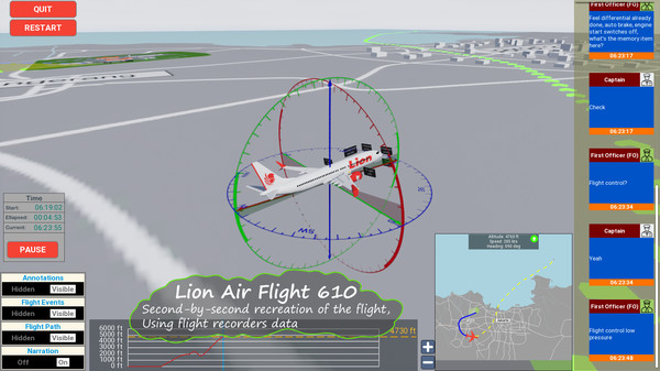 Screenshot z MCAS Simulation