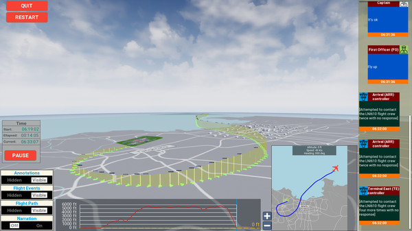 Screenshot z MCAS Simulation