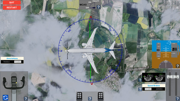 Screenshot z MCAS Simulation