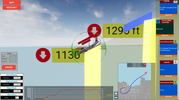 Screenshot z MCAS Simulation