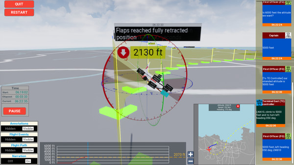 Screenshot z MCAS Simulation