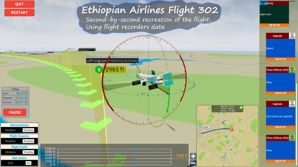 Screenshot z MCAS Simulation