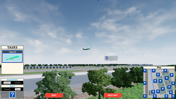 Screenshot z MCAS Simulation