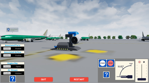 Screenshot z MCAS Simulation