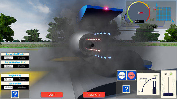 Screenshot z MCAS Simulation