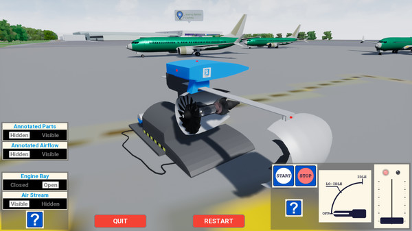 Screenshot z MCAS Simulation